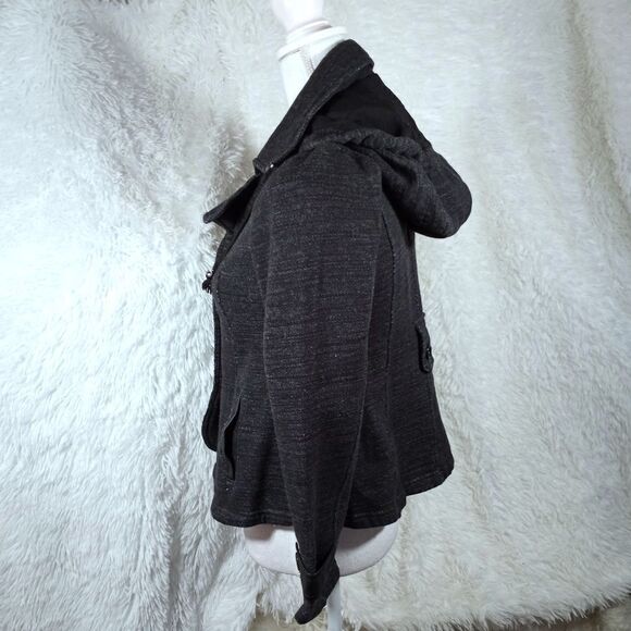 FULL TILT CHARCOAL HOODED COAT SZ.S EUC - Picture 3 of 6